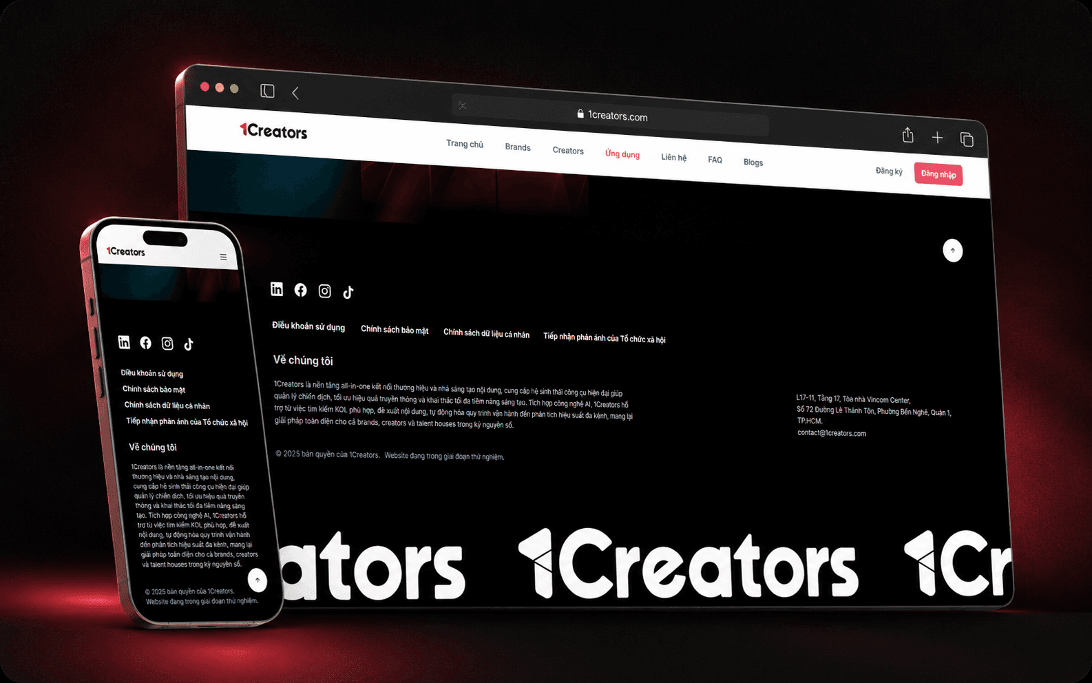 1Creators Platform — Web & Mobile App Testing